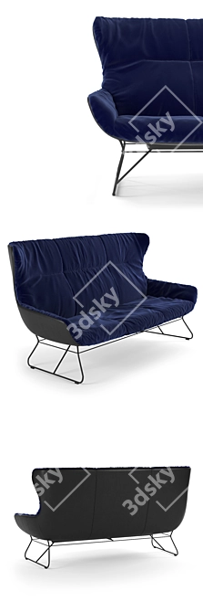 Title: Leya Wingback Sofa by Freifrau 3D model image 2