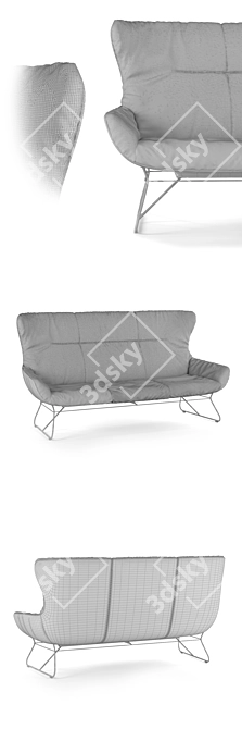 Title: Leya Wingback Sofa by Freifrau 3D model image 3