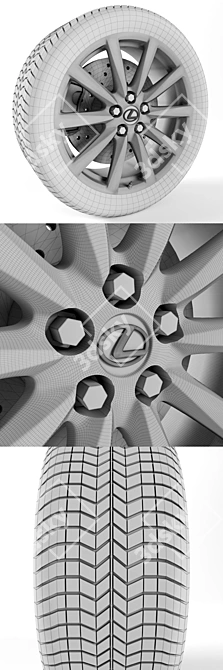 Lexus IS-F Premium Wheel 3D model image 3