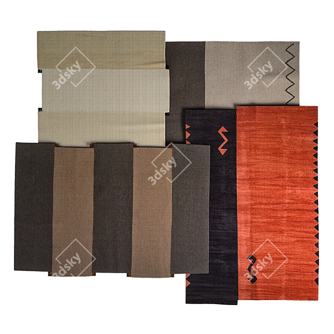 Elegance in Weave: Koleksiyon Rug Collection 3D model image 2