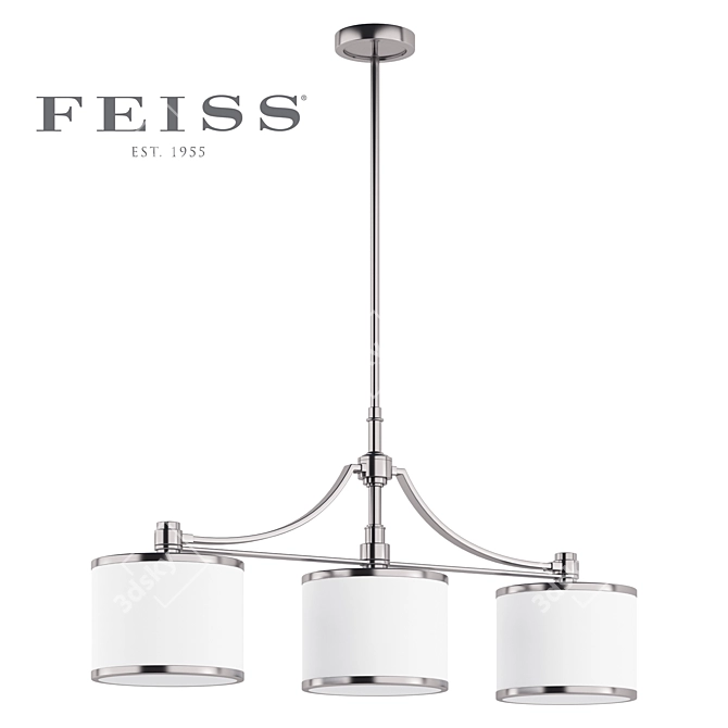 Feiss Prospect Park 3-Light Chandelier 3D model image 1