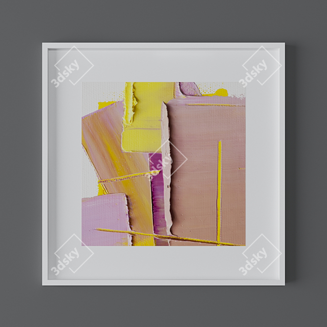 Vibrant Set of Abstract Art 3D model image 1