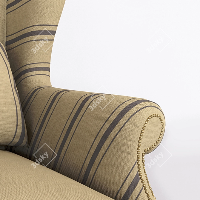 Vintage Napoleon Armchair 3D model image 3