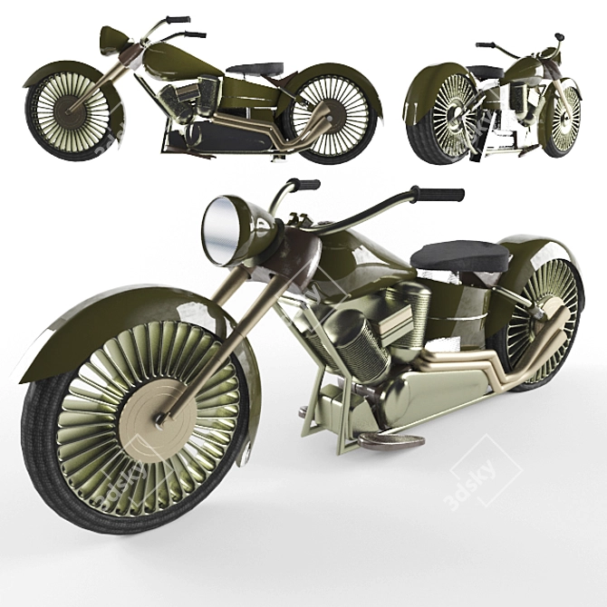 Street King Motorcycle 3D model image 1