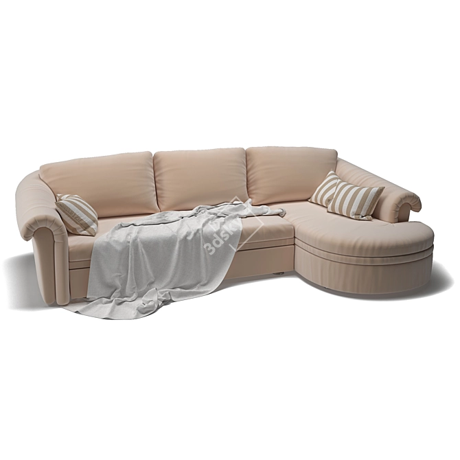 Unwrapped Comfort: Modern Living Room Sofa 3D model image 1