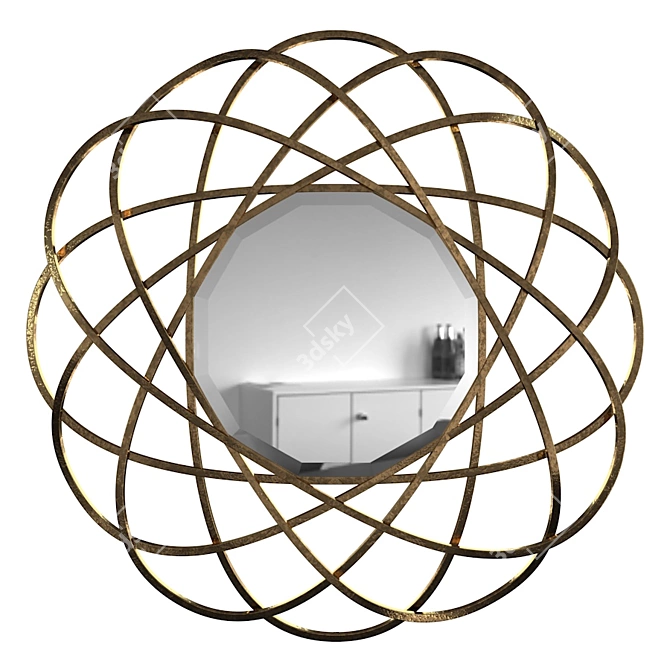 Stunning Galaxy Wall Mirror 3D model image 1