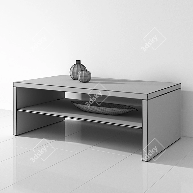 Modern Bero Coffee Table: Stylish Vase Accent 3D model image 3