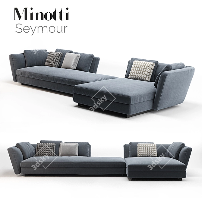 Minotti Seymour Sofa: Luxurious Comfort 3D model image 1