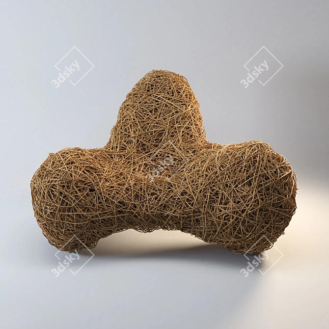 Relaxation Haven: Woven Branch Lounger 3D model image 2