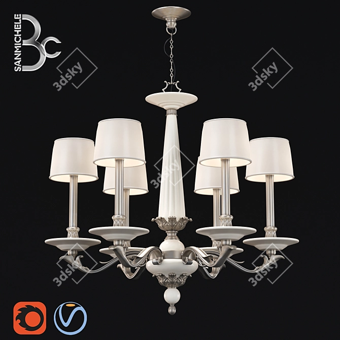 Elegant San Michele Chandelier 3D model image 1