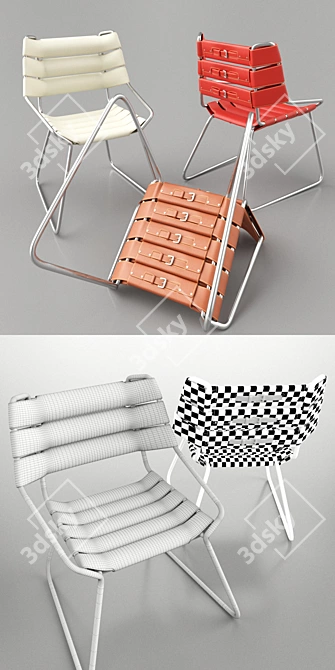 Luxury Nomadic Louis Vuitton Chair 3D model image 3