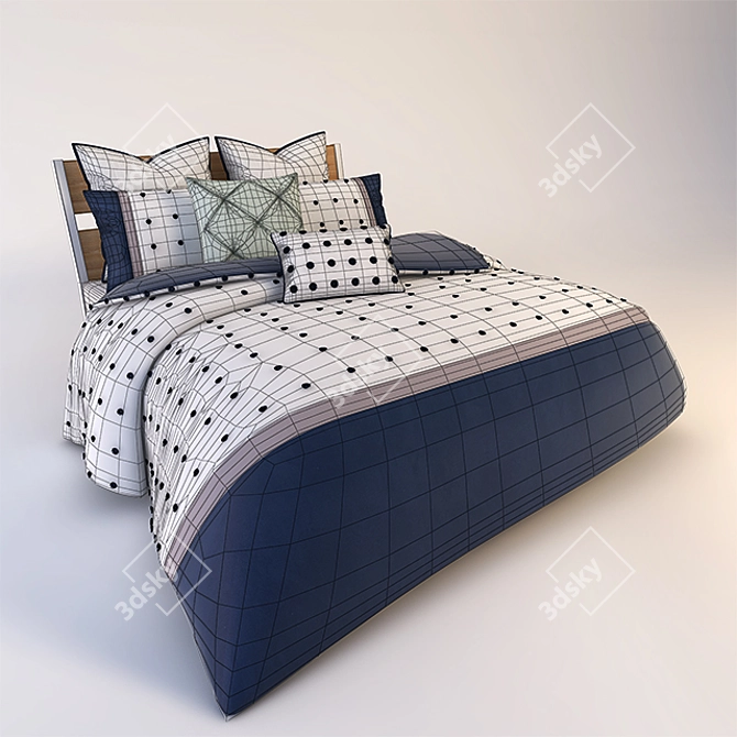 Stylish Urban Habitat Bed 3D model image 2