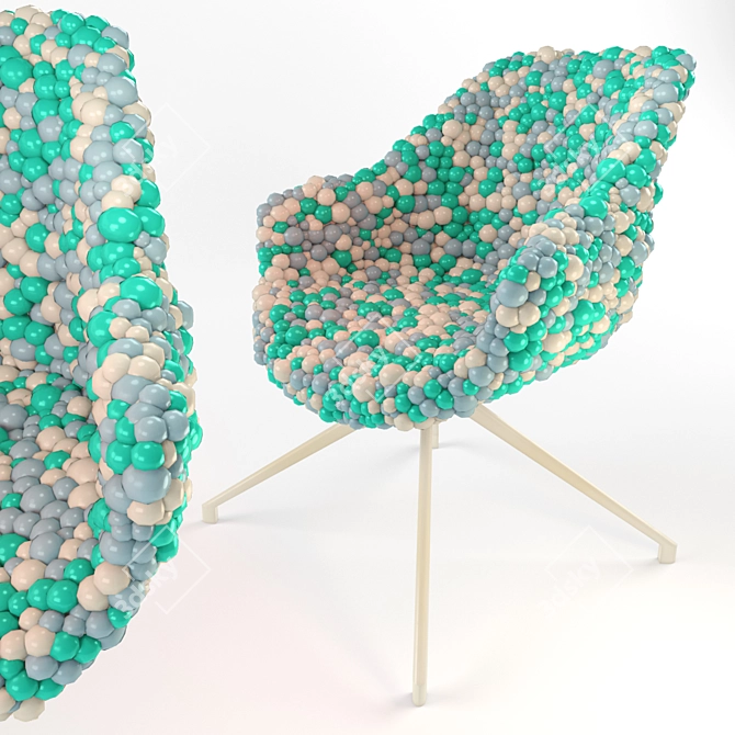 Colorful Spheres Chair 3D model image 1