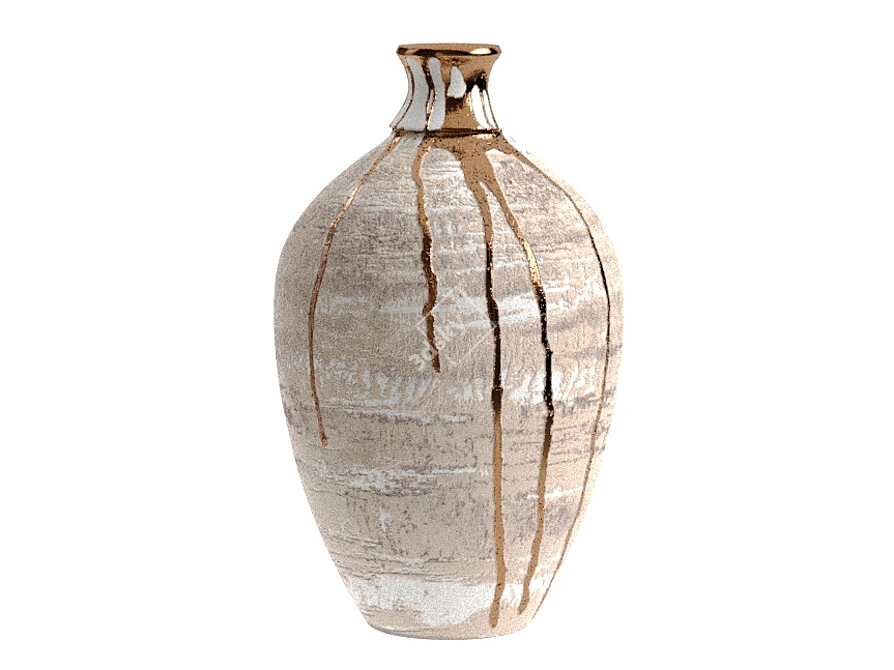 Molten Copper Vase 3D model image 1