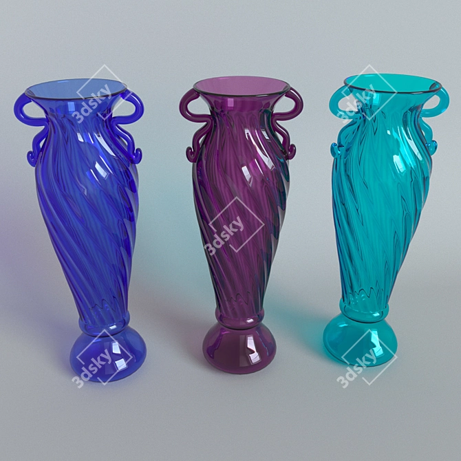 Elegant Vittiria Decor Vase 3D model image 1