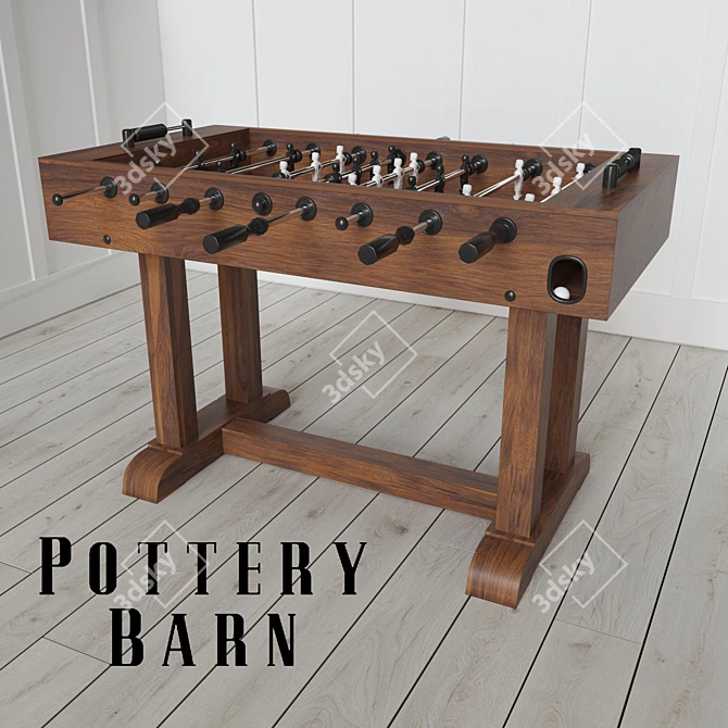 Elevate Your Game: Pottery Barn Foosball Table 3D model image 1