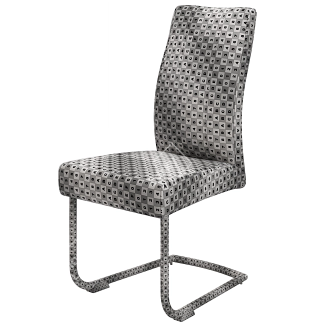 Elegant Alamon II Dining Chair 3D model image 2