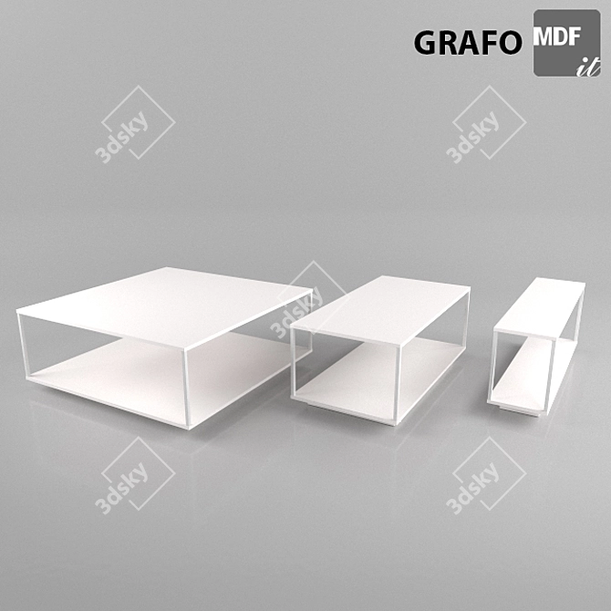 Sleek Grafo Table by MDF ITALIA 3D model image 2