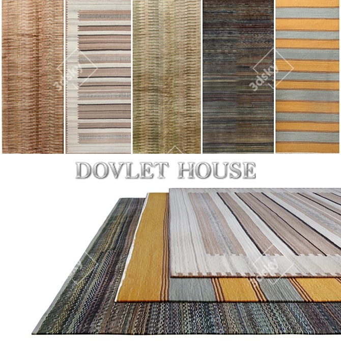 Luxurious DOVLET HOUSE Carpets Set 3D model image 1