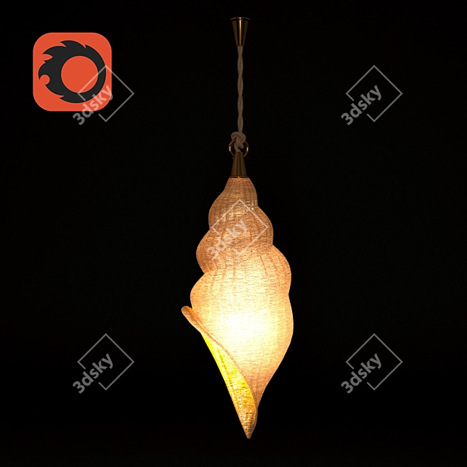 Shell Lamp: Elegant Illumination 3D model image 1