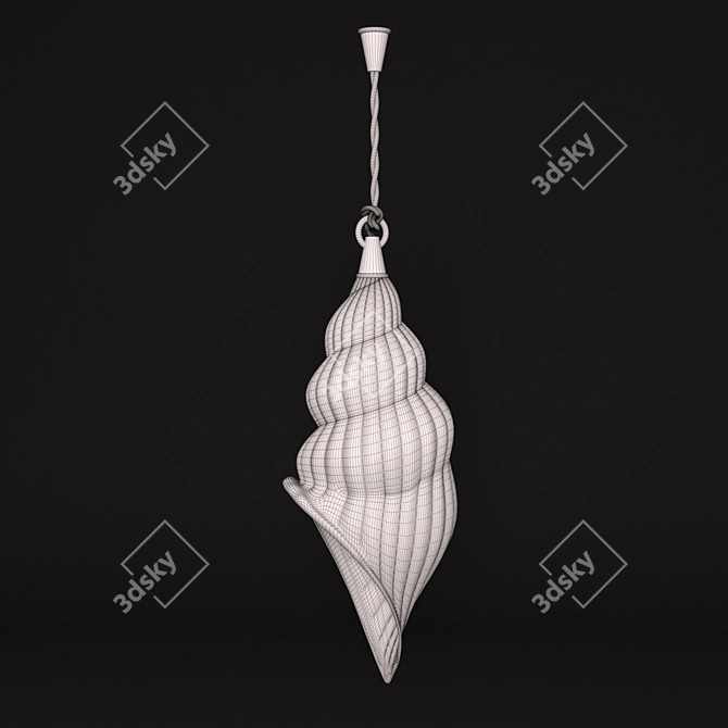 Shell Lamp: Elegant Illumination 3D model image 2