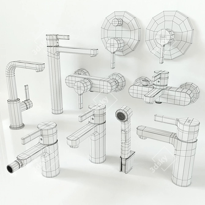 Hansgrohe Metris: Contemporary Mixer Collection 3D model image 3