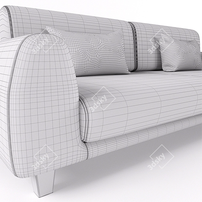 Amsterdam 3-Seater Sofa: Sleek and Stylish 3D model image 3