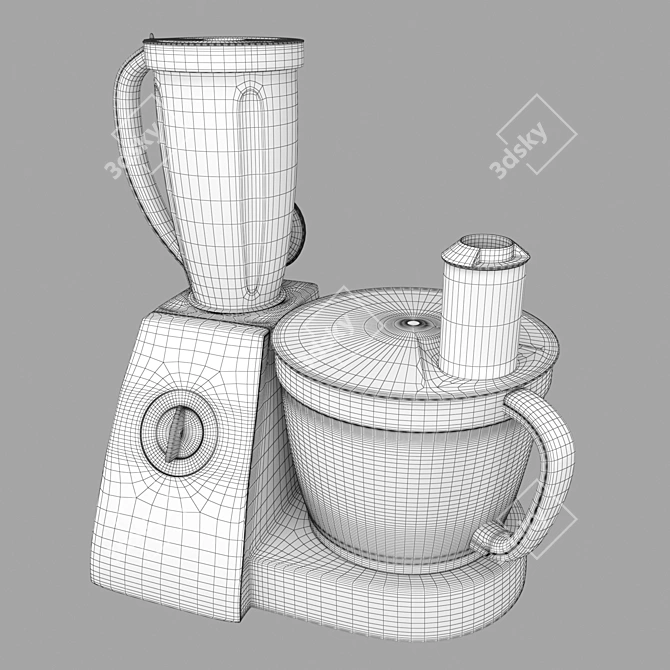 Versatile Food Processor - Simplify Your Kitchen Tasks 3D model image 2