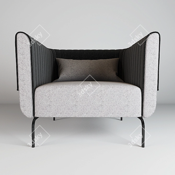 Modern Comfy MADE Armchair 3D model image 2