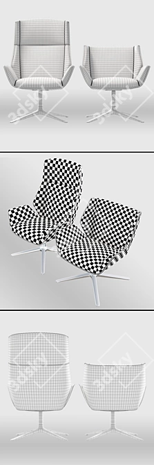 Boss Design Kruze Lounge: Stylish Armchairs 3D model image 2