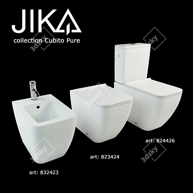 JIKA Cubito Pure Floorstanding WC+BIDET 3D model image 1