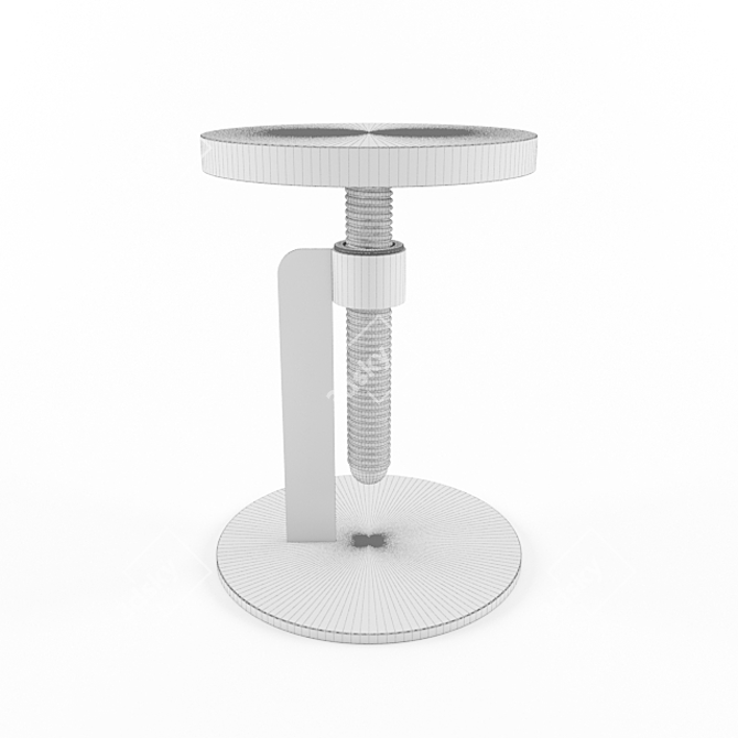 Carlo Contin Low Stool: Sleek Design for Modern Spaces 3D model image 2