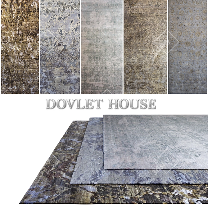 DOVLET HOUSE 5-Piece Carpet Collection (Part 96) 3D model image 1