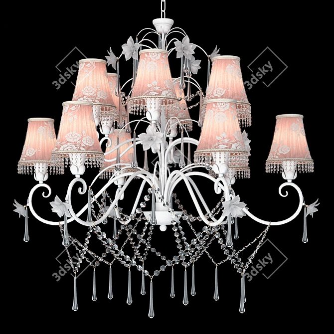 Pearl Lace Chandelier 870mm 3D model image 1