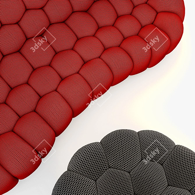 Roche Bobois Bubble Curved Sofa Set 3D model image 2