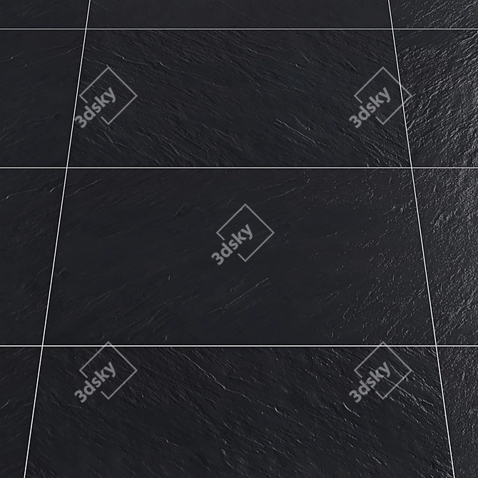 Sleek Slate: High-Tech Black 3D model image 3