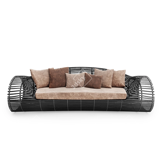 Elegant Kenneth Cobonpue Lolah Sofa 3D model image 1