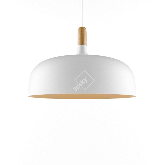 Elegant Acorn Pendant Light 3D model image 1