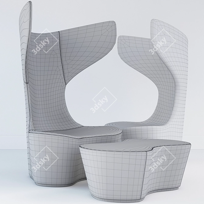 Sleek Cappellini Drum Chair 3D model image 3