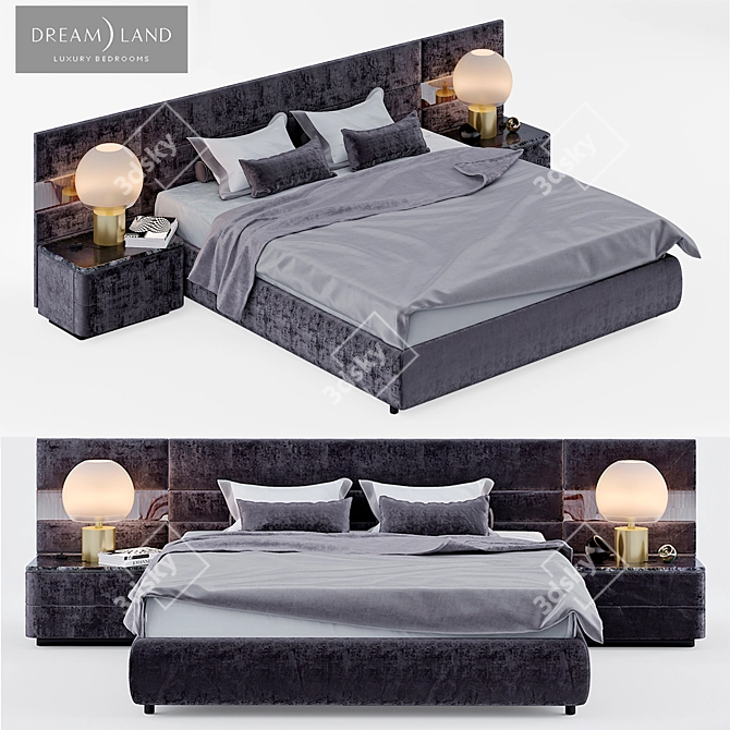 Dream Land Kioto Stone Bed 3D model image 1