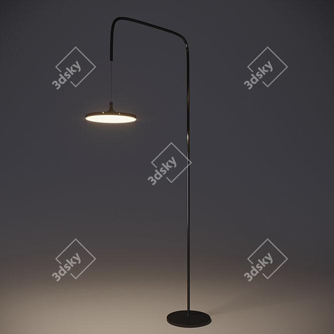 Sleek Yo-Yo Lamp by HITOSHI 3D model image 1