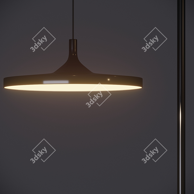 Sleek Yo-Yo Lamp by HITOSHI 3D model image 2