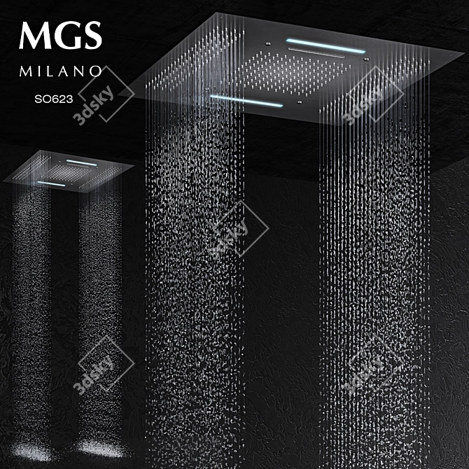 Luxury Milano SO623 Rain Shower 3D model image 1