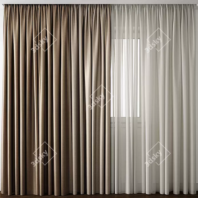 Exquisite Curtain Model - 3D Archive 3D model image 1