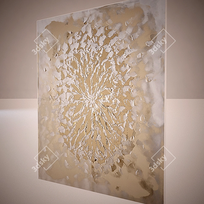 Golden Abstract Masterpiece 3D model image 2