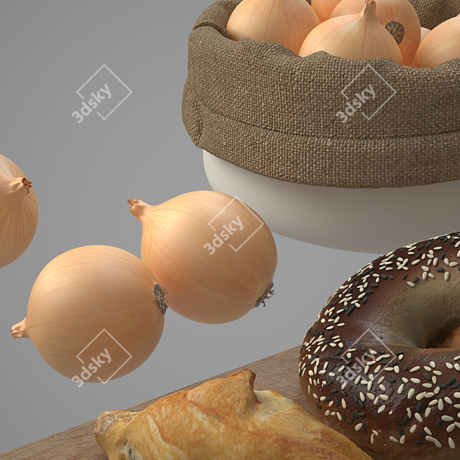 Gourmet 3D Food Model: Exquisite Kitchen Accessories 3D model image 3