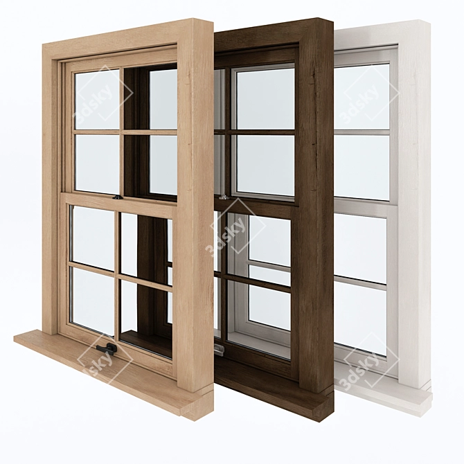 American Sliding Windows: Versatile and Stylish 3D model image 2