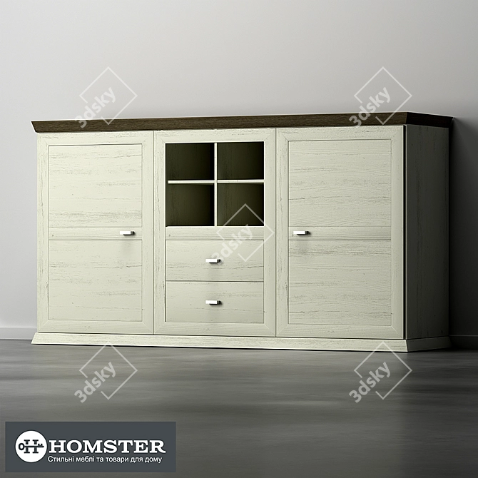 Classic Pine Commode: Cambridge 41017 3D model image 1