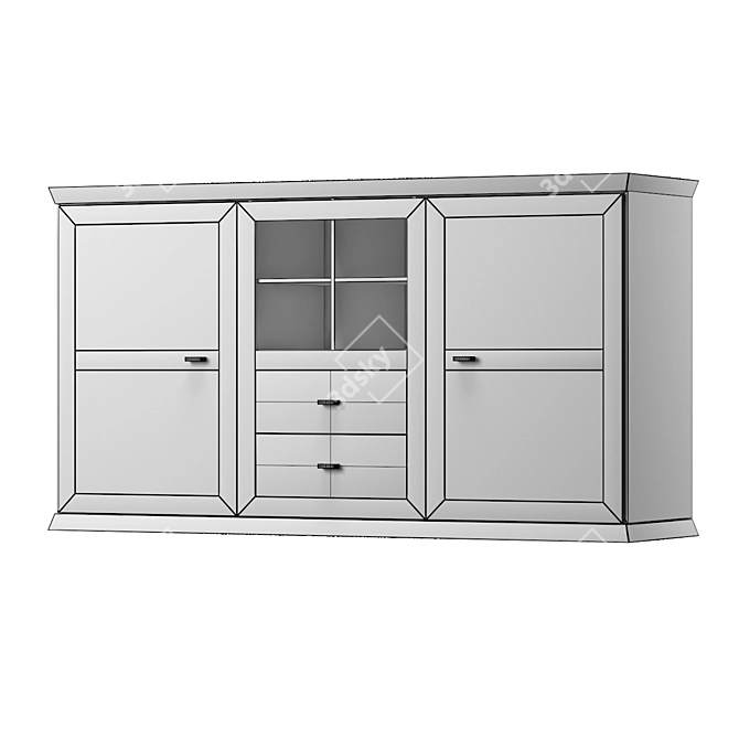 Classic Pine Commode: Cambridge 41017 3D model image 2