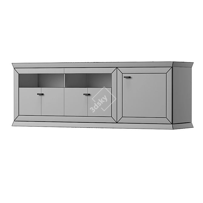 Classic Pine TV Stand - Cambridge 41022 3D model image 3